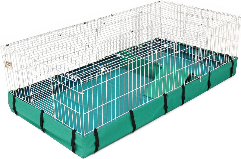 MidWest Homes for Pets Guinea Habitat Plus Cage, Includes Divider Panel and Hinged Top, Washable PVC Canvas Bottom, Expa