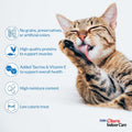 INABA Churu Indoor Care for Hairball Control, Functional Lickable Cat Treat with Taurine & Green Tea Extract, 0.5oz Each