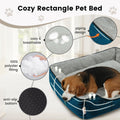 Miguel Dog Bed with Removable Cushion/Pillow for Medium Small Dogs, Washable Pet Bed with Side Easy to Wash Puppy Bed, L