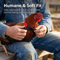 4Pcs Crow Rooster Collars, Adjustable Nylon Anti-Noise Neck Belt for Chickens and Poultry Birds, Humane Crow Collar to P