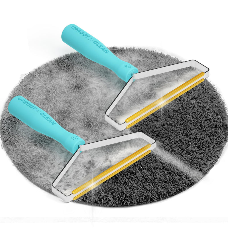 Uproot Cleaner Pro Pet Hair Removal Tool -2 Pack-Special Dog Hair Remover Multi Fabric Edge and Carpet Rake by Uproot Clean-Cat Fur Remover for Couch, Pet Towers, Rugs, Cat Mats and Trunks & Much More