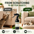 Cat Deterrent Spray, Natural Cat Repellent for Furniture & Home, Anti-Scratch and Anti-Chew Training Spray, Plant-Based 
