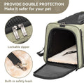 Petsfit Expandable Cat Carrier Dog Carrier,Airline Approved Soft-Sided Portable Pet Travel Washable Carrier for Kittens,Puppies,Removable Soft Plush mat and Pockets,Locking Safety Zippers
