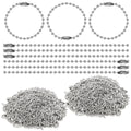 1000 pcs 3.9 in Ball Chains Keychain Tag Keychain Ball Chain Bulk,Beaded Chain Connector Chains for Keychains,Dog tag Chain Key Chain Links,Silver Nickel Plated Metal 2.4mm Ball Bead Chains