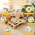Large Cat Nail File Box, Sturdy Wood Cat Scratch Puzzle Enrichment Box