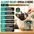 Dog Allergy Chews is Human Grade Itch Relief Multivitamin & Immune Yeast