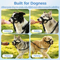 Adjustable Soft Leather Dog Head Collar with Dog Leash, S