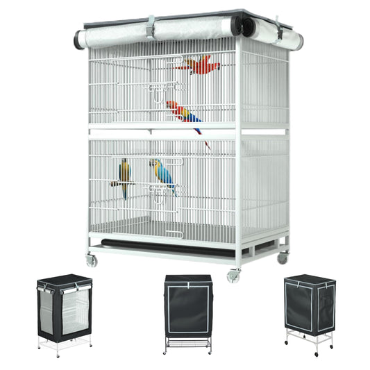 Large Bird Cage Cover - 600D Cage Covers for Night, Good Night Bird Cage Cover for Large Birdcage,Indoors or Outdoors (M)