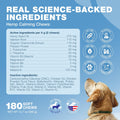 Hemp Calming Chews for Dogs Anxiety - Dog Calming Treats with Melatonin, Valerian Root, Chamomile Extract & Vitamin B Complex - Canine Chews for Vet Visits, Grooming, Travel, Thunderstorms, Fireworks