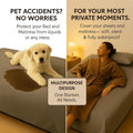 Callarome Waterproof Blanket for Bed & Couch Protection, Grey, 80"x90"