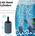 Pawfly 13 Feet Airline Tubing Standard Aquarium Air Pump Accessories with Air Stones, Check Valves, Suction Cups and Con