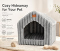 Indoor Dog House with Frame, Washable Plush Pet Tent for Dogs and Cats