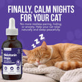 Cat Melatonin Drops, Liquid Melatonin for Cats for Grooming, Travel and Vet Visits, Calming Cat Sedative for Grooming, C