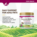 NaturVet – Glucosamine DS Plus - Level 2 Moderate Care – Supports Healthy Hip & Joint Function – Enhanced with Glucosamine, MSM & Chondroitin – for Dogs & Cats–120 Soft Chews