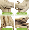 Tfwadmx Natural Driftwood for Aquarium, 6-8" 4 Pcs Wood Aquarium Decorations Fish Tank Log Reptile Tree Branches, Assort