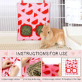 UPINS 3Pack Guinea Pig Hay Feeder Bag,Bunny Rabbit Cage Bag Hanging Holder