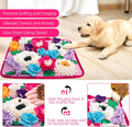 Meilzer Snuffle Mat for Dogs Pet Treats Feeding Mat for Small/Medium Breed Dogs Non-Slip/Portable/Durable Interactive Dog Puzzle Toys Encourages Natural Foraging Skills (Rose Pink)