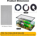 Uross Fish Tank Lid Magnetic Aquarium Lid Tank Hood top Cover Anti-Jumping Net Cover Mesh to Protect Fish Jumping Out of