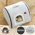 cat Bed cave-cat beds for Indoor Cats,Soft and Comfortable,Cute cat House,with Removable Washable Cushioned Pillow,Enclosed cat Bed,Kitty pet hut、Hideaway,Small Dog Tent,Grey