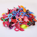 XIMA Dog Hair Accessories Set, 100 Pieces Colorful Rabbit Ear Hair Ties with Elastic Bands, Pet Grooming Bows for Dogs