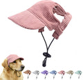 Pet Baseball Cap with Ear Holes - Multi-Color Sun Visor Hat for Dogs & Cats, Summer & Fall Beach Headwear for Puppies & 