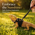 3 Pack Bearded Dragon Leash and Harness Set (S, M, L) - Growth Pack Protective Reptile Walking Rope for Outdoor Sunbathi