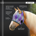 Kensington Protective Products Horse Fly MASK with Web Trim, Atlantis, Large