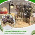 Hamster Cage Sprays Flower Foraging Holder - Natural Wood Feeding Stand, Small Pet Habitat Accessories for Hamsters Mous