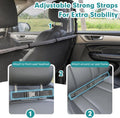 Dog Car Barrier Escape-Proof, 50" Wide Car Divider for 2nd 3rd Row Seats & Cargo Area, Durable Back Seat Car Gate Trunk Barrier with See Through Net Mesh for Small Trucks & SUV & Mid-Sized Vehicle