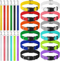 Silkfly 24 Pcs 11 Inch Goat Lead Rope and Goat Collars Set Include Nylon Goat Collar and Lead Rope with Reflective Strip