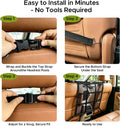 KINIVA Dog Car Barrier, Upgraded 22.4"x22.6" Pet Barrier for Cars, Heavy Duty Mesh Dog Net Between Front Seats, Double-L