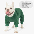 cyeollo Dog Pajamas Medium, Stretchable Fleece Pet Onesie Coat for Small Dogs Pjs Warm Doggie Jumpsuit Soft Cold Weather Dog Clothes Outfits, Green M