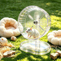 lazYYzal Silent Hamster Wheel, Super-Silent Hamster Exercise Wheels Accessories, Quiet Running Wheels, Adjustable Stand 