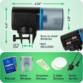FISHNOSH Automatic Fish Feeder for Aquarium with Digital Thermometer - 2026 Auto Fish Food Dispenser Programmable, Vacat