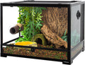 REPTIZOO Reptile Hide Cave Resin Hollow Tree Trunk Hideout Hermit Crab Climbing Toys Reptile Shelter Sleeping Cave for A