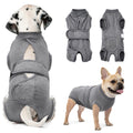 SlowTon Recovery Suit for Dogs - Breathable Adjustable Surgery Suit for Dogs Male Neuter Female Dog Spay, Dog Surgical Onesie Body Suits After Surgery Anti Licking (Grey,M)
