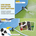PETOCAT 97" Foldable Dog Pool Kiddie Swimming Pool, Plastic Non-Slip Hard Shell Kids Wading Pool, Large Portable Collapsible Pet Puppy Bathing Tub, Heavy Duty - Family Size, 8 ft x 16 inch.D - 5XL