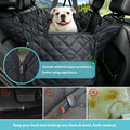 Dog Car Seat Cover for Back Seat with Safety Belt Universal Fit