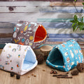 Cinnvoice Guinea Pig Hideout Bed Washable House Cage, Forest, 7.9 in