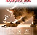 Gigwi Interactive Cat Toy Mouse, Moving Automatic Cat Toys Mice Electronic with Furry Tail, Automatic Squeaky Cat Toys f