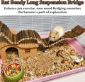 21.7 X 2.7In Wooden Hamster Bridge Rat Climbing Toy for Gerbil Sugar Glider