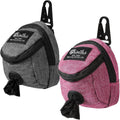 Talltalk 2 Pieces Dog Treat Pouch Pet Dog Poop Holder, Pink,Grey