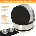 Neater Pet Brands Stainless Steel Dog Bowls with Non-Slip Rubber Bottom – 2 Cup (16 oz), Black - Set of 2 Heavy Duty Met
