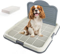 PAWISE Dog Pee Pad Holder Tray with Splash Guard, 23.6" Large Puppy Potty Training Pad Tray, Puppy Litter Box with High-
