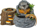 Reptile Water Fountain 700ML with Food Dish for Geckos, Bearded Dragons