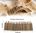 Bendable Hamster Bridge,12in Wooden Hamster Cage Accessory for Enrichment