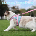 Cat Harness and Leash, Escape-Proof Cat Harness Set, Adjustable Step-in Pet Harness for Walking, Soft Breathable Reflect