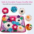 Meilzer Snuffle Mat for Dogs Pet Treats Feeding Mat for Small/Medium Breed Dogs Non-Slip/Portable/Durable Interactive Dog Puzzle Toys Encourages Natural Foraging Skills (Rose Pink)