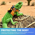 CoguZed 3 Sizes Bearded Dragon Harness and Leash Set, Adjustable Soft Leather Lizard Walking Lead, Reptile Training Leas