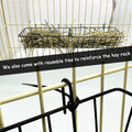 Rabbit Hay Feeder Rack Guinea Pig Hay Dispenser for Cage Hanging Metal Feeder Small Animals Hay Holder Manger for Rabbit